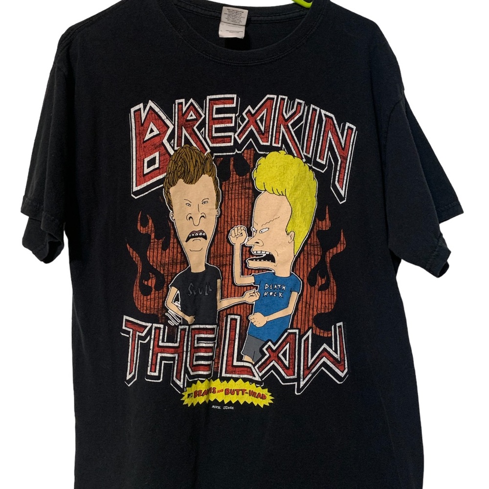VINTAGE MTV BEAVIS AND BUTTHEAD BREAKIN’ THE LAW MIKE JUDGE T-SHIRT MEN’S